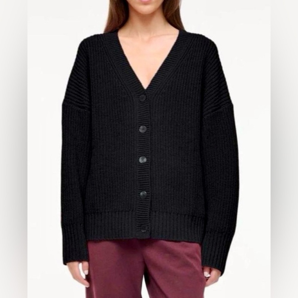 NEW!  STAUD Matilda Women’s Cardigan Black - Size Large NWT